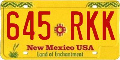 NM license plate 645RKK