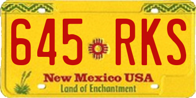 NM license plate 645RKS