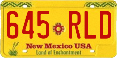 NM license plate 645RLD