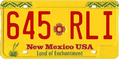 NM license plate 645RLI