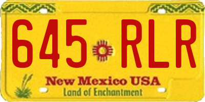 NM license plate 645RLR