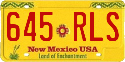 NM license plate 645RLS