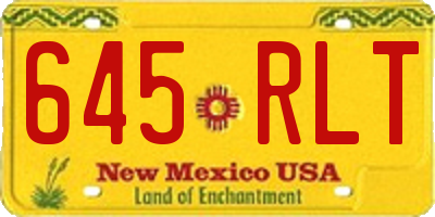 NM license plate 645RLT