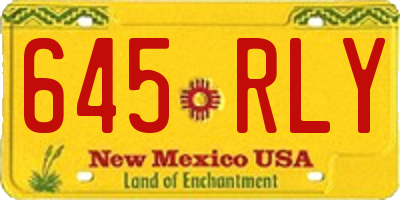 NM license plate 645RLY