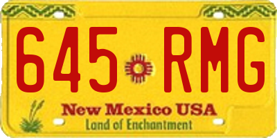 NM license plate 645RMG