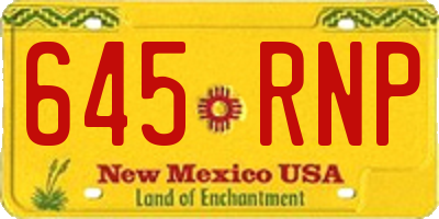 NM license plate 645RNP