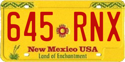 NM license plate 645RNX