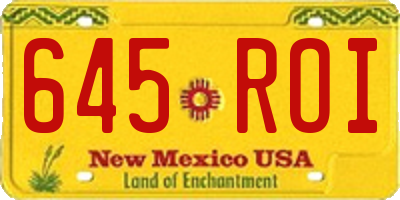 NM license plate 645ROI