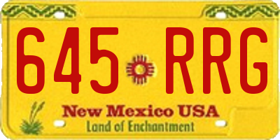 NM license plate 645RRG