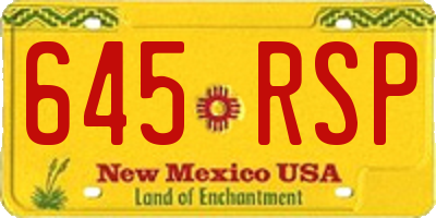 NM license plate 645RSP