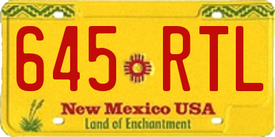 NM license plate 645RTL