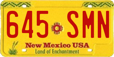 NM license plate 645SMN