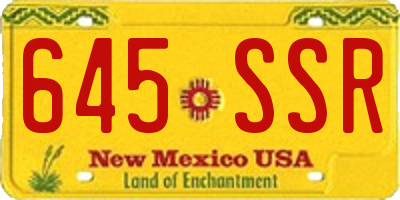 NM license plate 645SSR