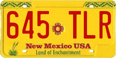 NM license plate 645TLR