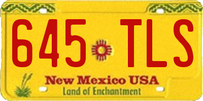 NM license plate 645TLS
