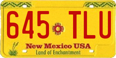 NM license plate 645TLU