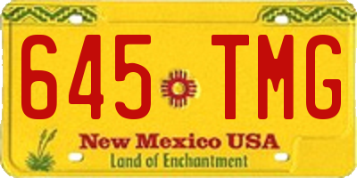 NM license plate 645TMG