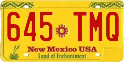 NM license plate 645TMQ