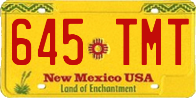 NM license plate 645TMT