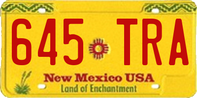 NM license plate 645TRA