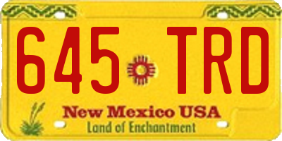 NM license plate 645TRD