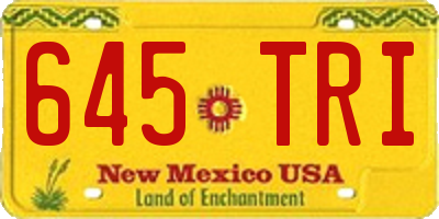 NM license plate 645TRI