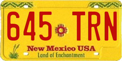 NM license plate 645TRN
