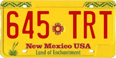 NM license plate 645TRT