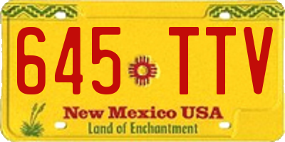 NM license plate 645TTV