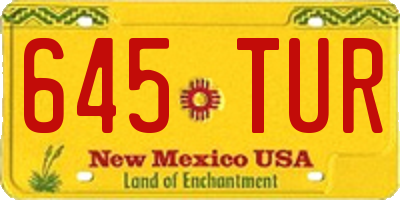 NM license plate 645TUR