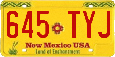 NM license plate 645TYJ