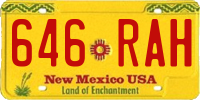 NM license plate 646RAH