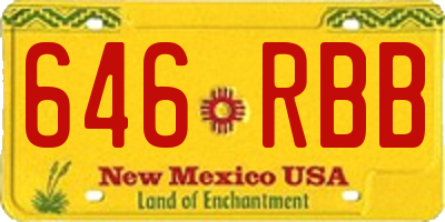 NM license plate 646RBB
