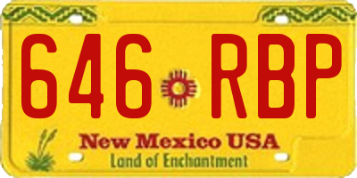 NM license plate 646RBP