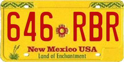 NM license plate 646RBR