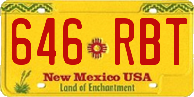 NM license plate 646RBT