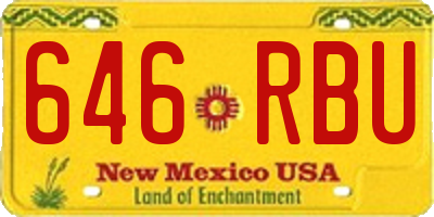 NM license plate 646RBU