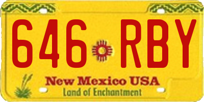 NM license plate 646RBY
