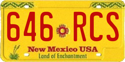 NM license plate 646RCS