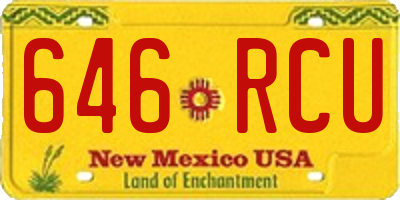 NM license plate 646RCU