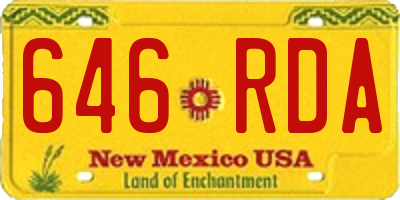 NM license plate 646RDA