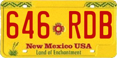 NM license plate 646RDB