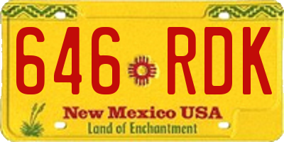 NM license plate 646RDK