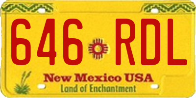 NM license plate 646RDL