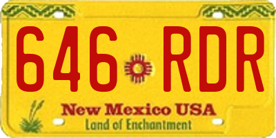 NM license plate 646RDR