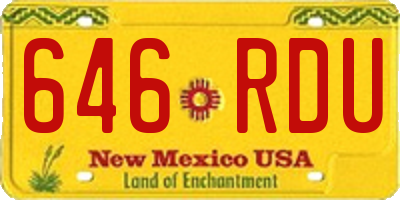 NM license plate 646RDU