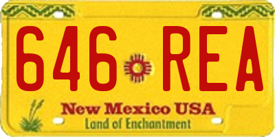 NM license plate 646REA