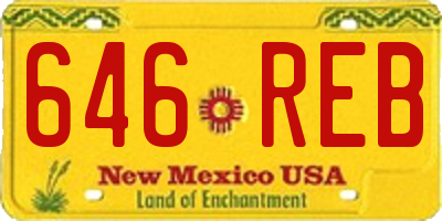 NM license plate 646REB