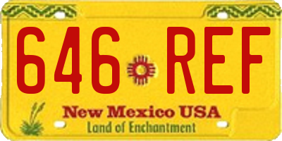 NM license plate 646REF