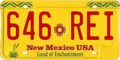 NM license plate 646REI